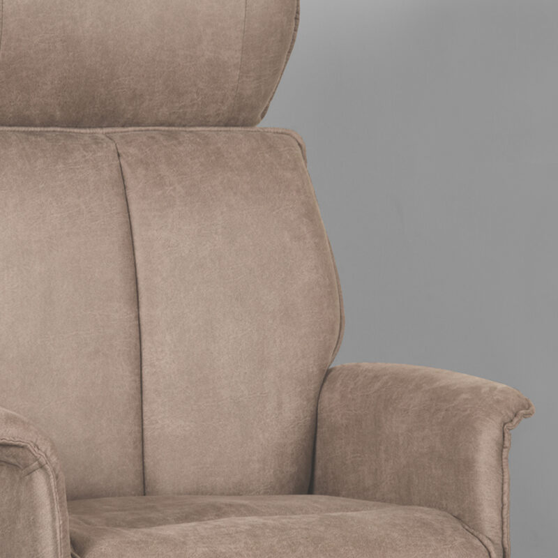 Taupe relaxstoel van Label51 - Micro Suede - foto 6