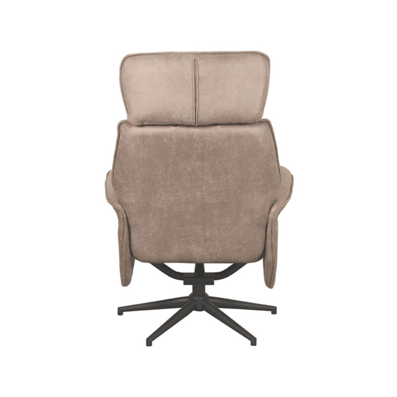 Taupe relaxstoel van Label51 - Verdal - Micro Suede