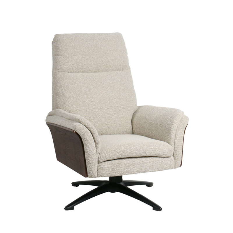 LABEL51 Fauteuil Zenza - Naturel - Boucle - Incl. Hocker Boucle