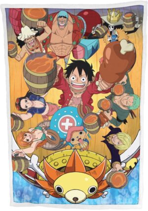 One Piece deken Strohoedbende Feest 100 x 150 cm - 100 x 150 cm - 100% Polyester