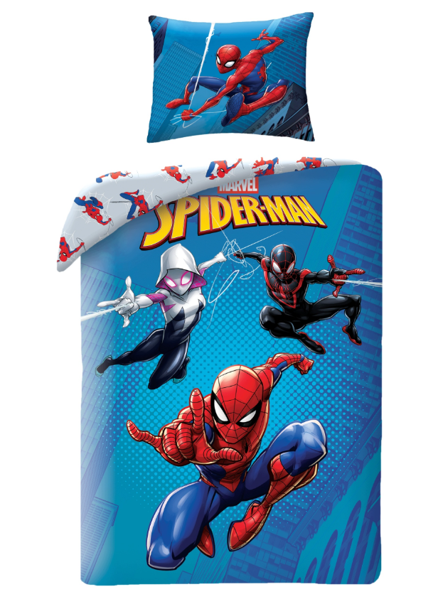 Spiderman dekbedovertrek lichtbauw Eenpersoons - Multicolor - 140 x 200 cm - 100% katoen