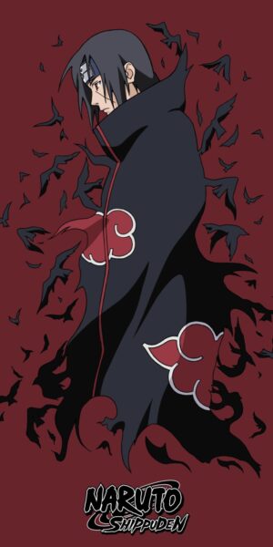 Naruto strandlaken Itachi Kraaien 70 x 140 cm - 70 x 140 cm - 100% katoen
