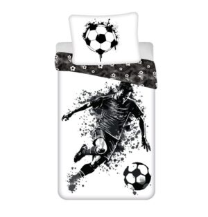 Voetbal dekbedovertrek Football 03 140 x 200 cm - 140 x 200 cm - 100% katoen