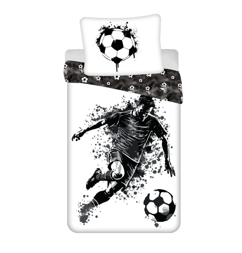Voetbal dekbedovertrek Football 03 140 x 200 cm - 140 x 200 cm - 100% katoen