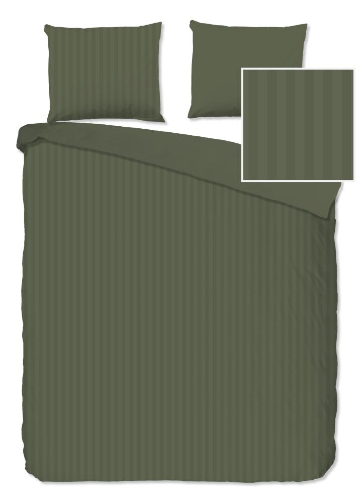 Descanso dekbedovertrek Hotel Sevilla - Groen - 200 x 220 cm - 100% katoen - kussensloop 60 x 70 cm