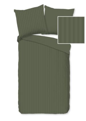 Descanso dekbedovertrek Hotel Sevilla - Groen - 135 x 200 cm - 100% katoen - kussensloop 80 x 80 cm