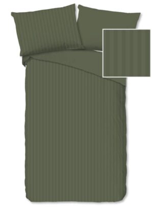 Descanso dekbedovertrek Hotel Sevilla - Groen - 140 x 200 cm - 100% katoen - kussensloop 70 x 90 cm