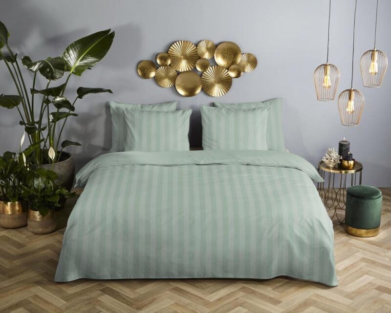 Hotel Sevilla overtrek van Descanso, 140 x 220 cm, kussensloop 60 x 70 cm - Groen