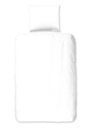 Good Morning dekbedovertrek - Wit - 140 x 220 cm - 100% katoen