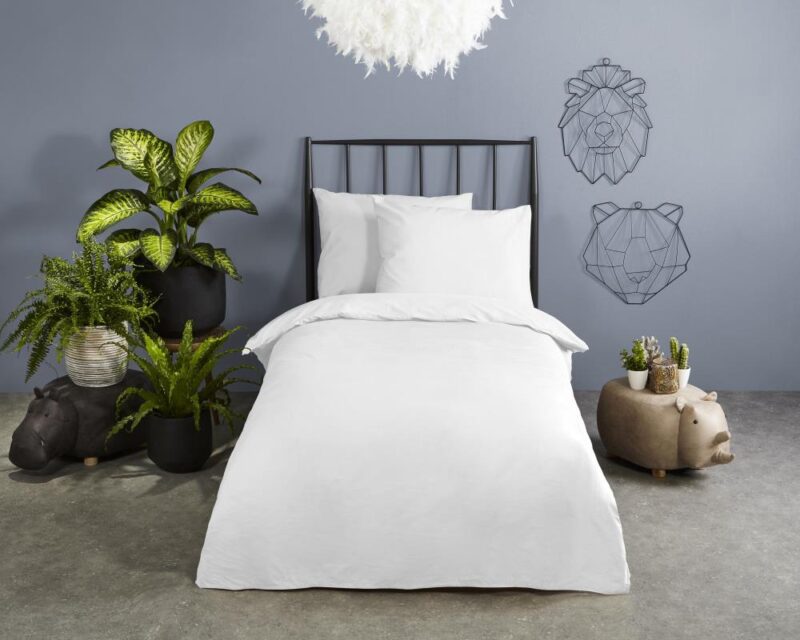 100% katoen dekbedset van Good Morning in 140 x 220 cm - Wit