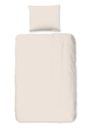 Good Morning dekbedovertrek - Bruin - 140 x 220 cm - 100% katoen - kussensloop 60 x 70 cm