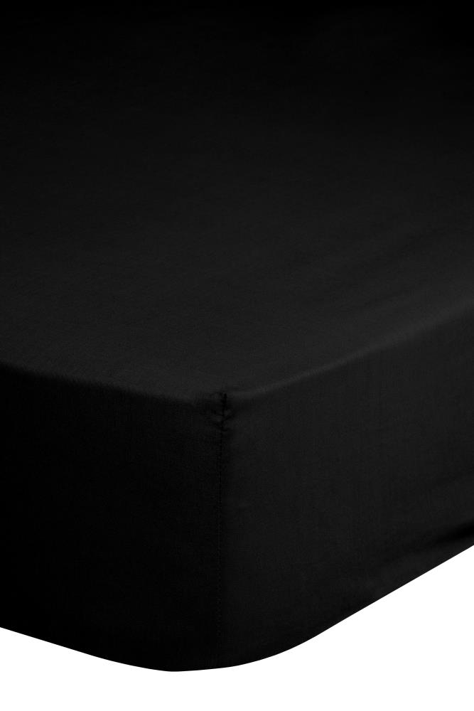 Good Morning Hoeslaken "Uni" - Zwart - (140x200 cm) - 100% Katoen
