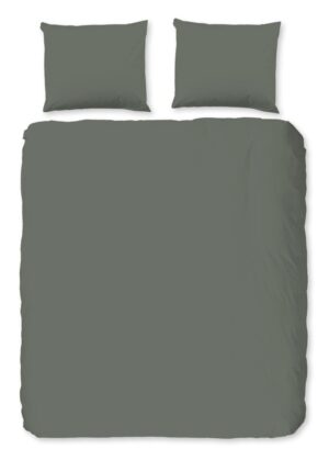 Good Morning dekbedovertrek - Groen - 240 x 220 cm - 100% katoen - kussensloop 60 x 70 cm