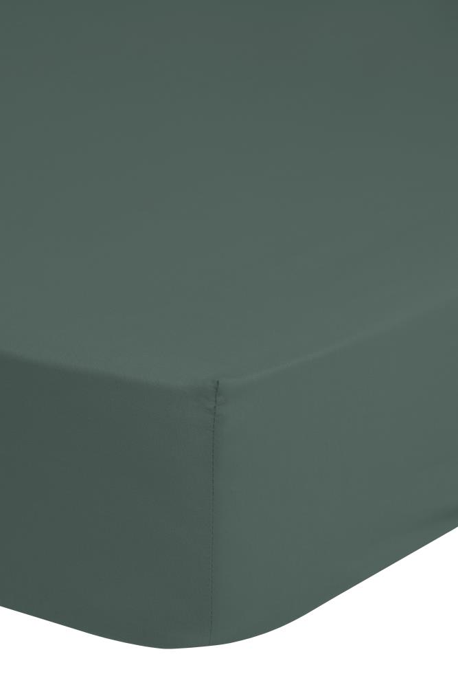Good Morning Hoeslaken "Uni" - Groen - (160x200 cm) - 100% Katoen