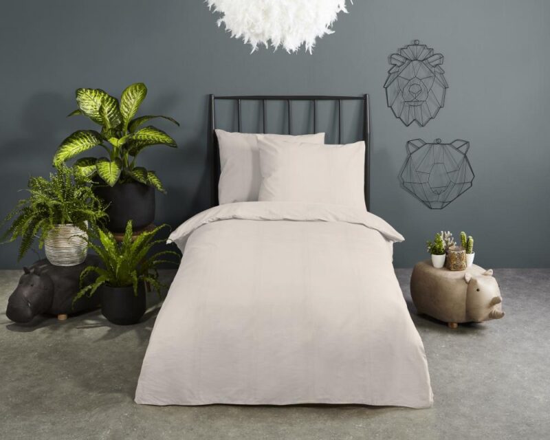 100% katoen dekbedset van HIP in 140 x 220 cm - Bruin