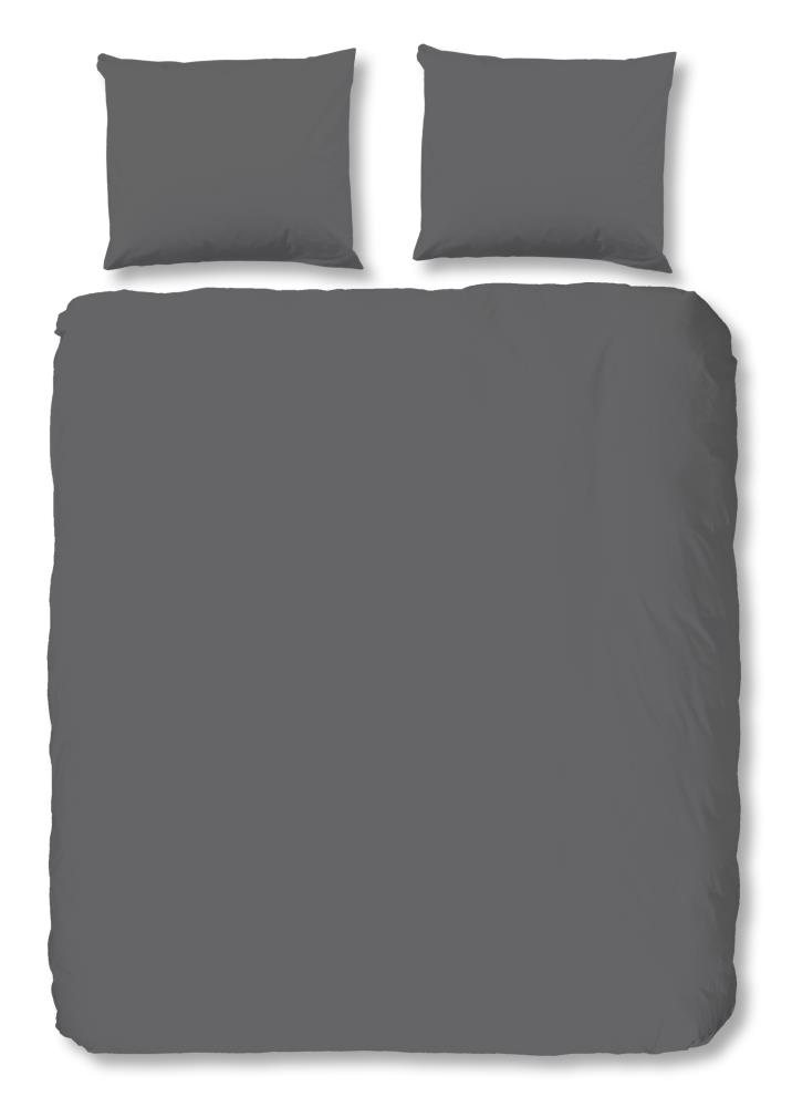 HIP dekbedovertrek - Grijs - 200 x 220 cm - 100% katoen - kussensloop 60 x 70 cm