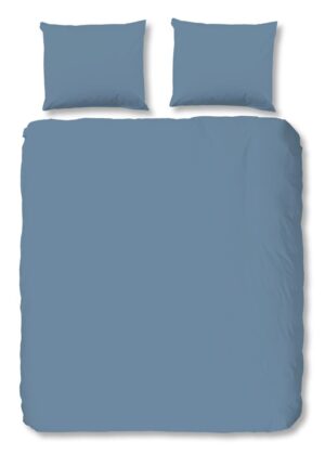 HIP dekbedovertrek - Blauw - 240 x 220 cm - 100% katoen - kussensloop 60 x 70 cm