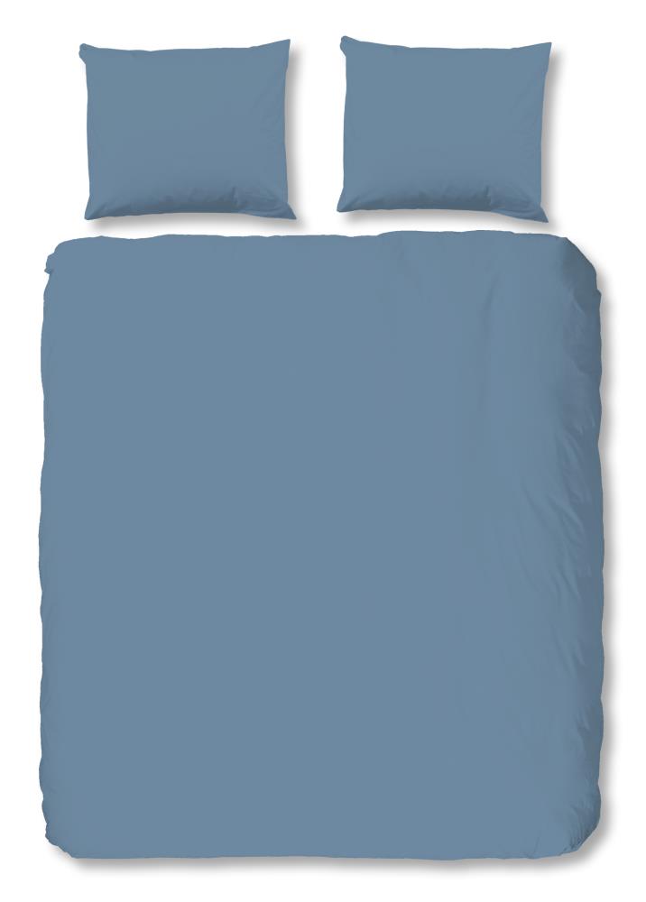 HIP dekbedovertrek - Blauw - 240 x 220 cm - 100% katoen - kussensloop 60 x 70 cm