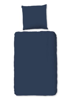 HIP dekbedovertrek - Blauw - 135 x 200 cm - 100% katoen - kussensloop 80 x 80 cm