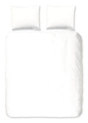Good Morning dekbedovertrek - Wit - 200 x 220 cm - 100% katoen - kussensloop 60 x 70 cm