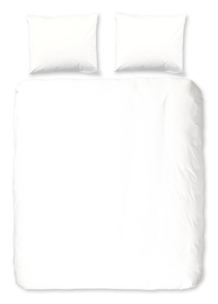 Good Morning Dekbedovertrek "Uni" - Wit - (240x220 cm) - 100% Katoen