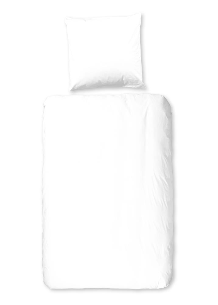 Good Morning Dekbedovertrek "Uni" - Wit - (155x220 cm) - 100% Katoen