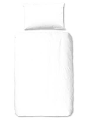 Good Morning dekbedovertrek - Wit - 140 x 200 cm - 100% katoen
