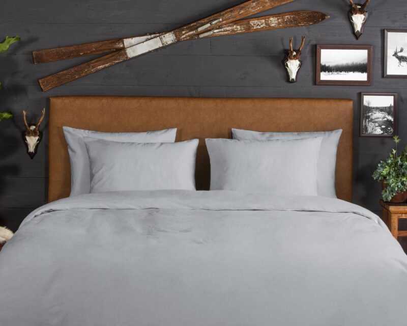 100% katoen dekbedset van Good Morning in 140 x 220 cm - Grijs