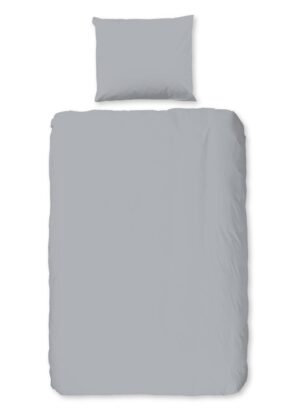 Good Morning dekbedovertrek - Grijs - 140 x 200 cm - 100% katoen