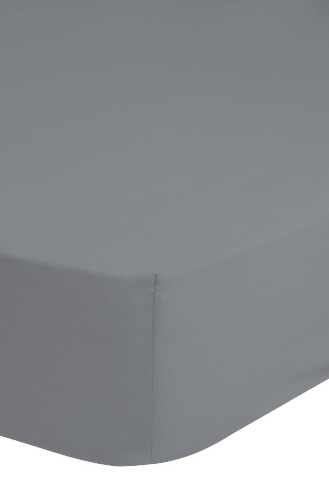 Good Morning Hoeslaken "Uni" - Grijs - (90x200 cm) - 100% Katoen