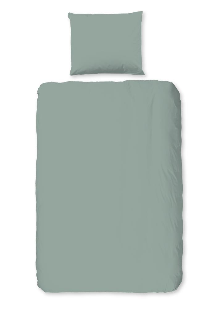 Overtrek van Good Morning, 140 x 200 cm, kussensloop 70 x 90 cm - Groen