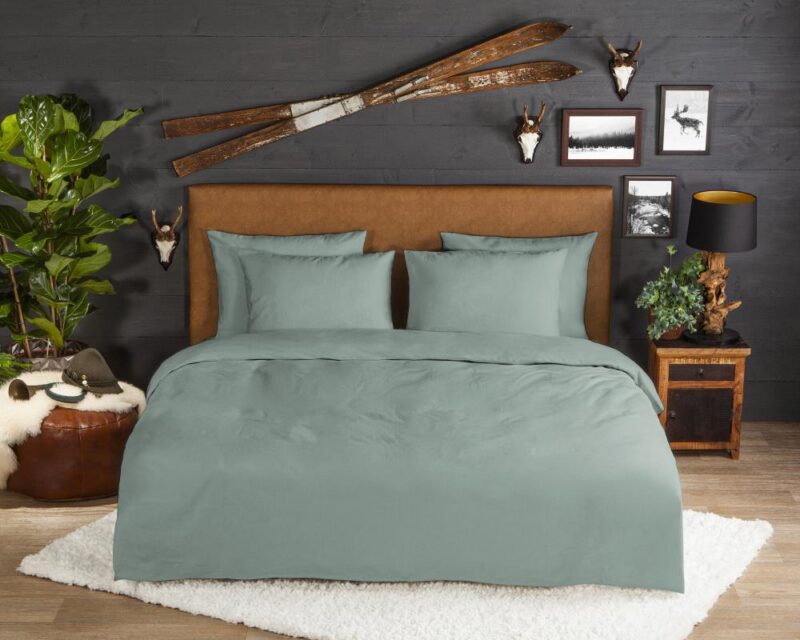 100% katoen dekbedset van Good Morning in 140 x 200 cm - Groen