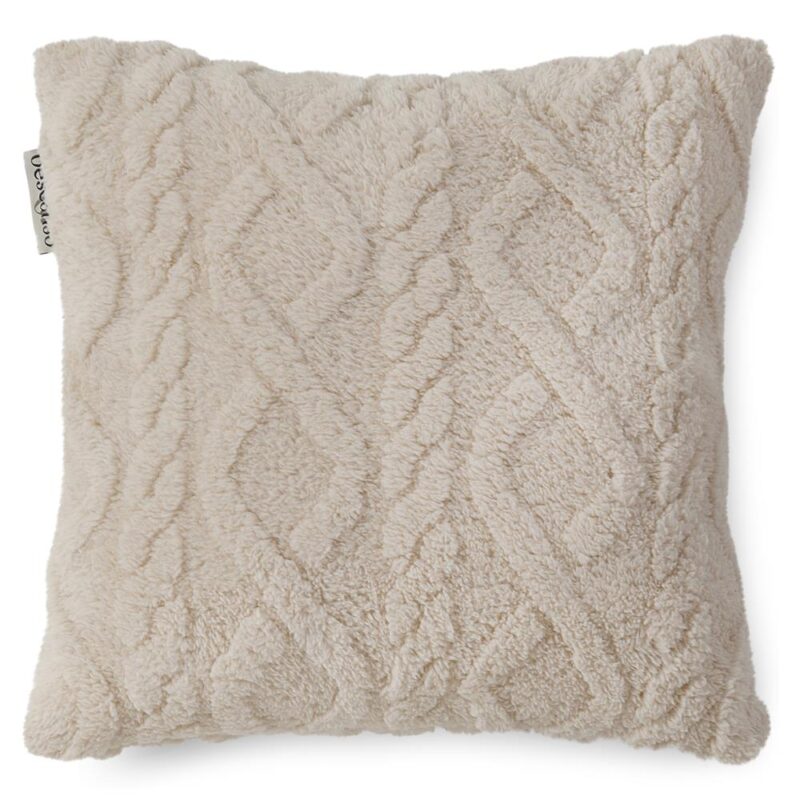 Descanso Sierkussen "Jacquard teddy" - Off-Wit - (40x40 cm) - 100% Polyester