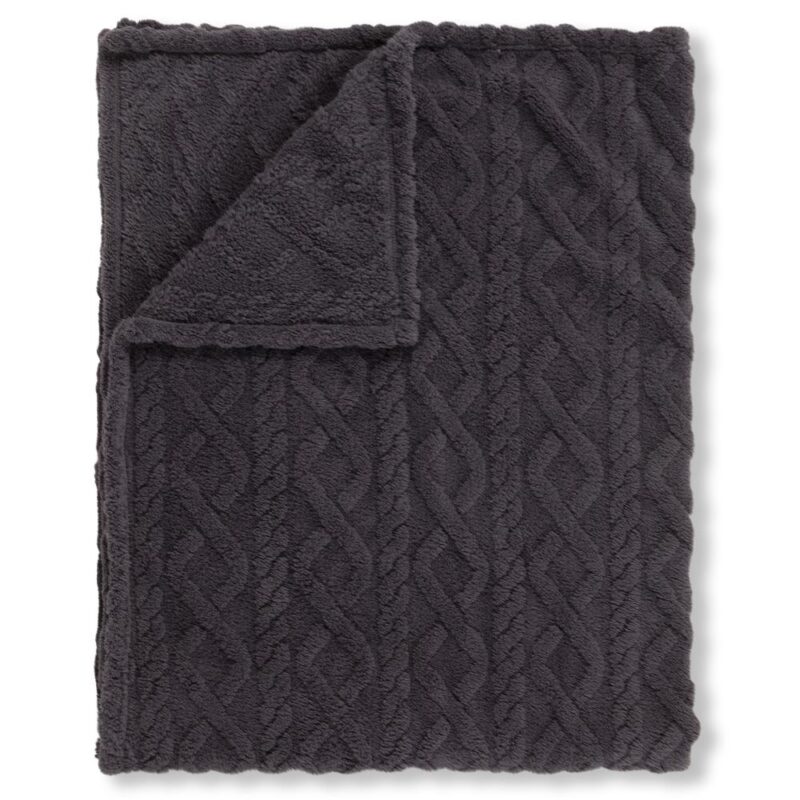 100% Polyester deken Jacquard teddy van Descanso in 130 x 160 cm