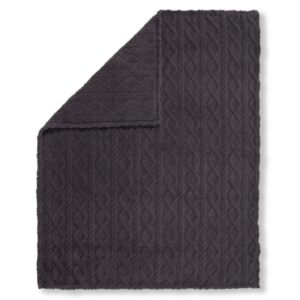 Descanso plaid Jacquard teddy - Grijs - 150 x 200 cm - 100% Polyester