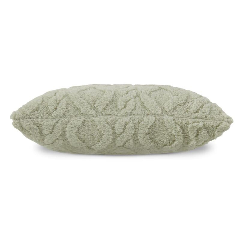 Jacquard teddy kussen van Descanso, 40 x 40 cm - Groen