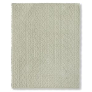Descanso plaid Jacquard teddy - Groen - 150 x 200 cm - 100% Polyester