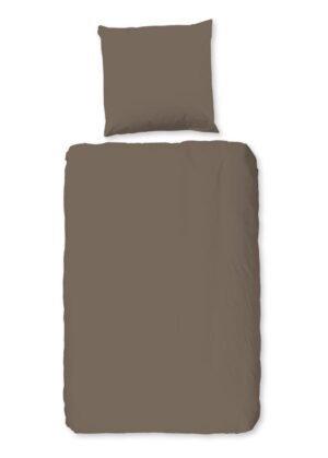 Pure dekbedovertrek - Bruin - 200 x 200 cm - 100% Polyester