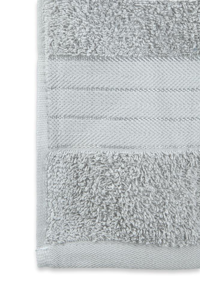 Handdoek 16 x 22 cm van Good Morning, Grijs - 100% katoen