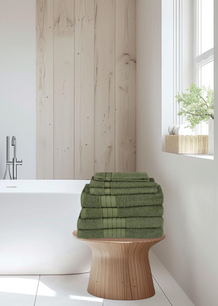 Uni Groen - 100% katoen handdoek van Good Morning in 16 x 22 cm