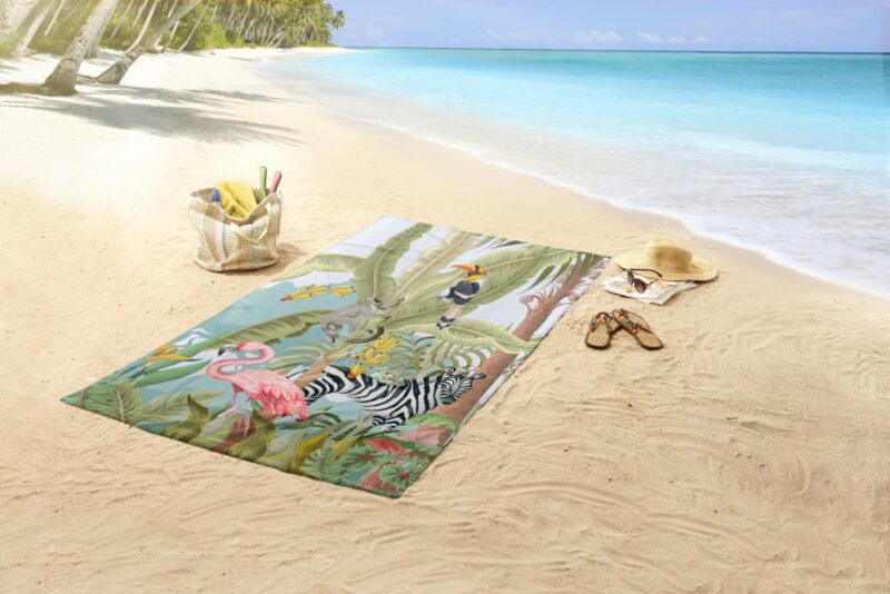 Jungle party badlaken van Good Morning, 75 x 150 cm