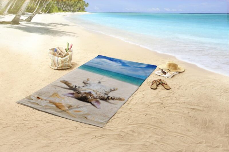 Beachcat badlaken van Good Morning, 75 x 150 cm