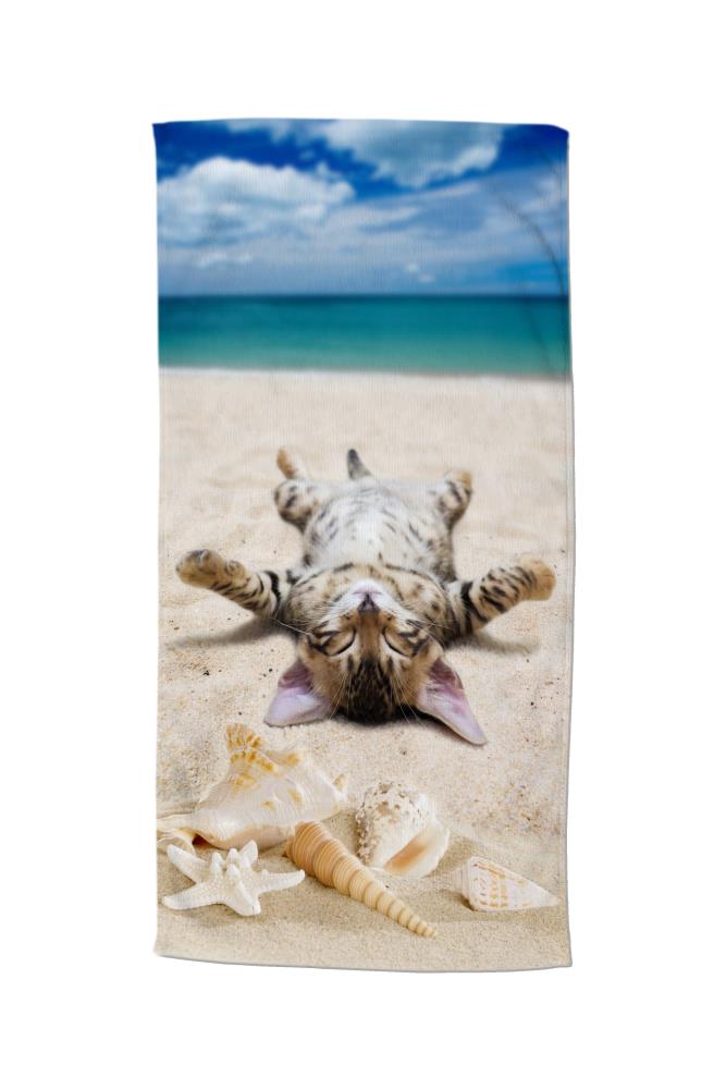 Good Morning strandlaken Beachcat - Multicolor - 75 x 150 cm - 100% Polyester