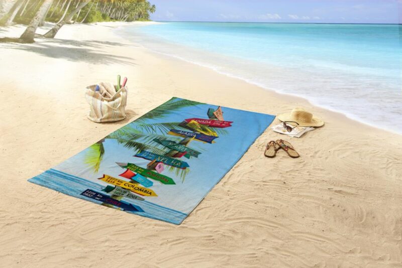 Beach Sign badlaken van Good Morning, 100 x 180 cm