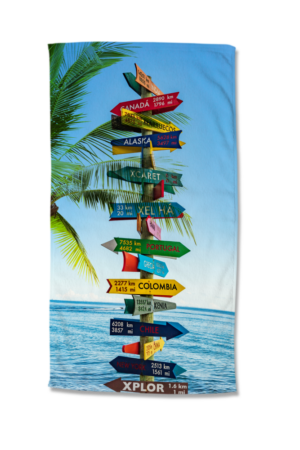 Good Morning strandlaken Beach Sign - Multicolor - 100 x 180 cm - 100% Polyester