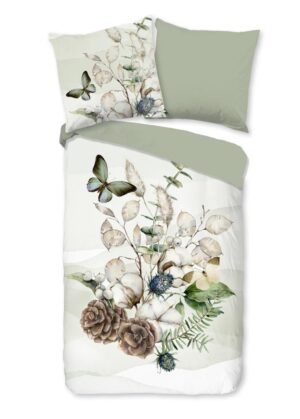 Good Morning dekbedovertrek Marjan - Groen - 200 x 200 cm - 100% katoen