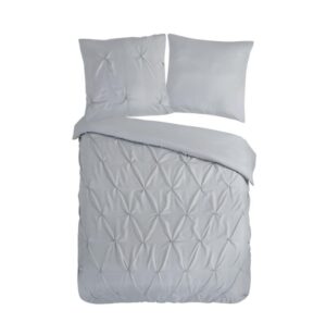 Pure dekbedovertrek Elegance - Grijs - 200 x 200 cm - 100% Polyester - kussensloop 80 x 80 cm