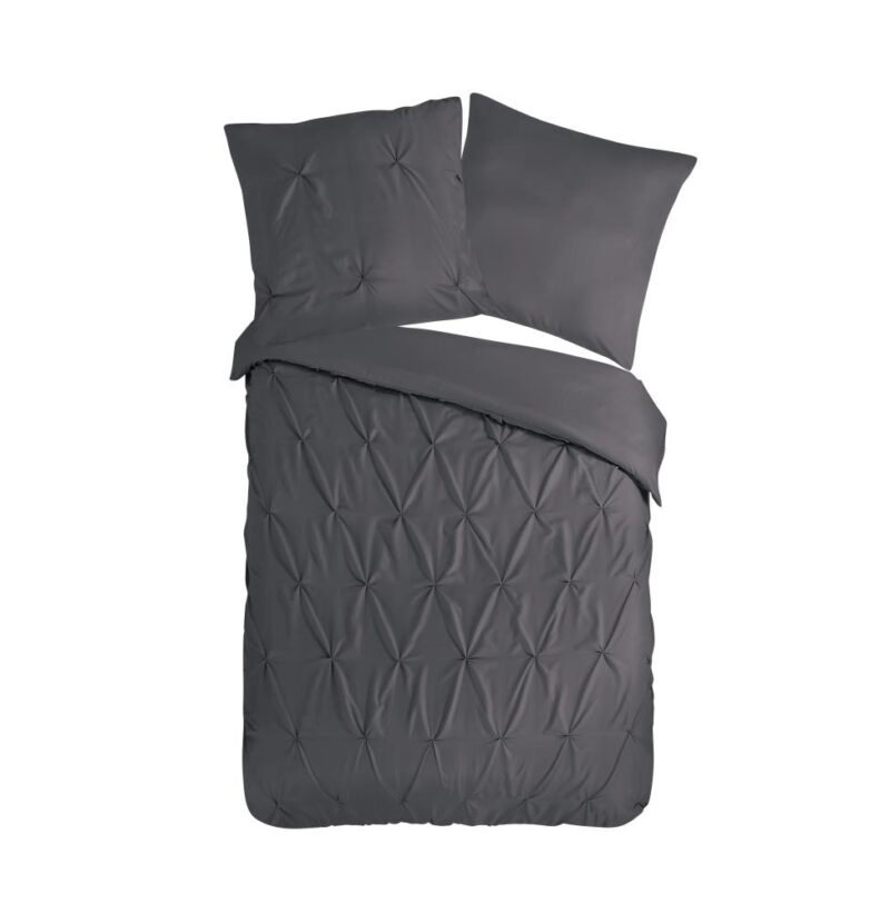 Pure dekbedovertrek Elegance - Grijs - 140 x 220 cm - 100% Polyester