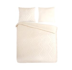 Pure dekbedovertrek Zigzag - Off-Wit - 240 x 220 cm - 100% Polyester
