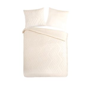 Pure dekbedovertrek Zigzag - Off-Wit - 155 x 220 cm - 100% Polyester